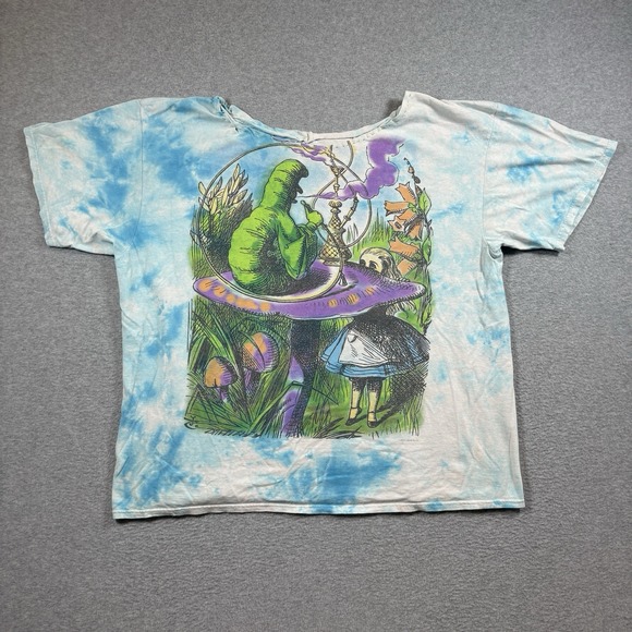 Liquid Blue Other - ⁠2015 Liquid Blue Alice In Wonderland 2XL Tie Dye Caterpillar Mushroom Tee⁠